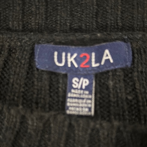 UK2LA Knit Sweater Ribbed‎ Crew Neck Pullover Casual Comfy Black Size Small - Picture 4 of 4